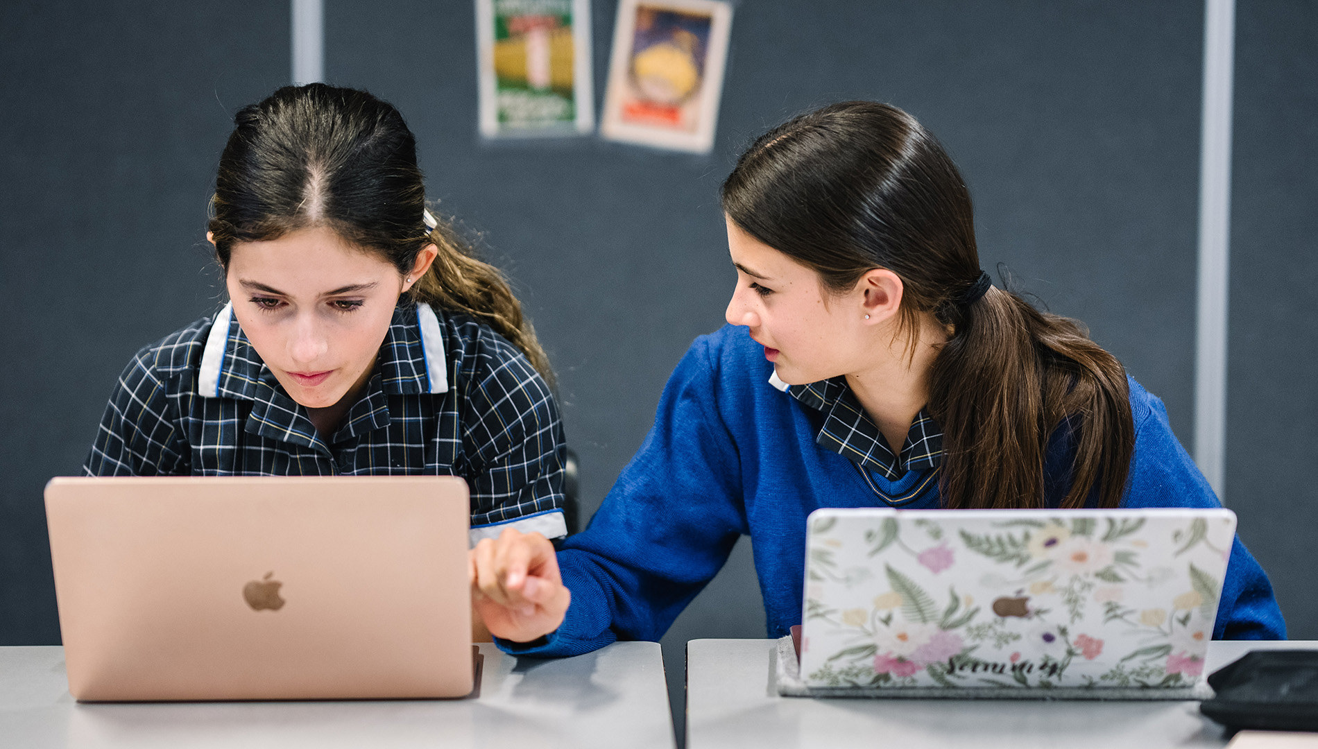 Students on laptop.