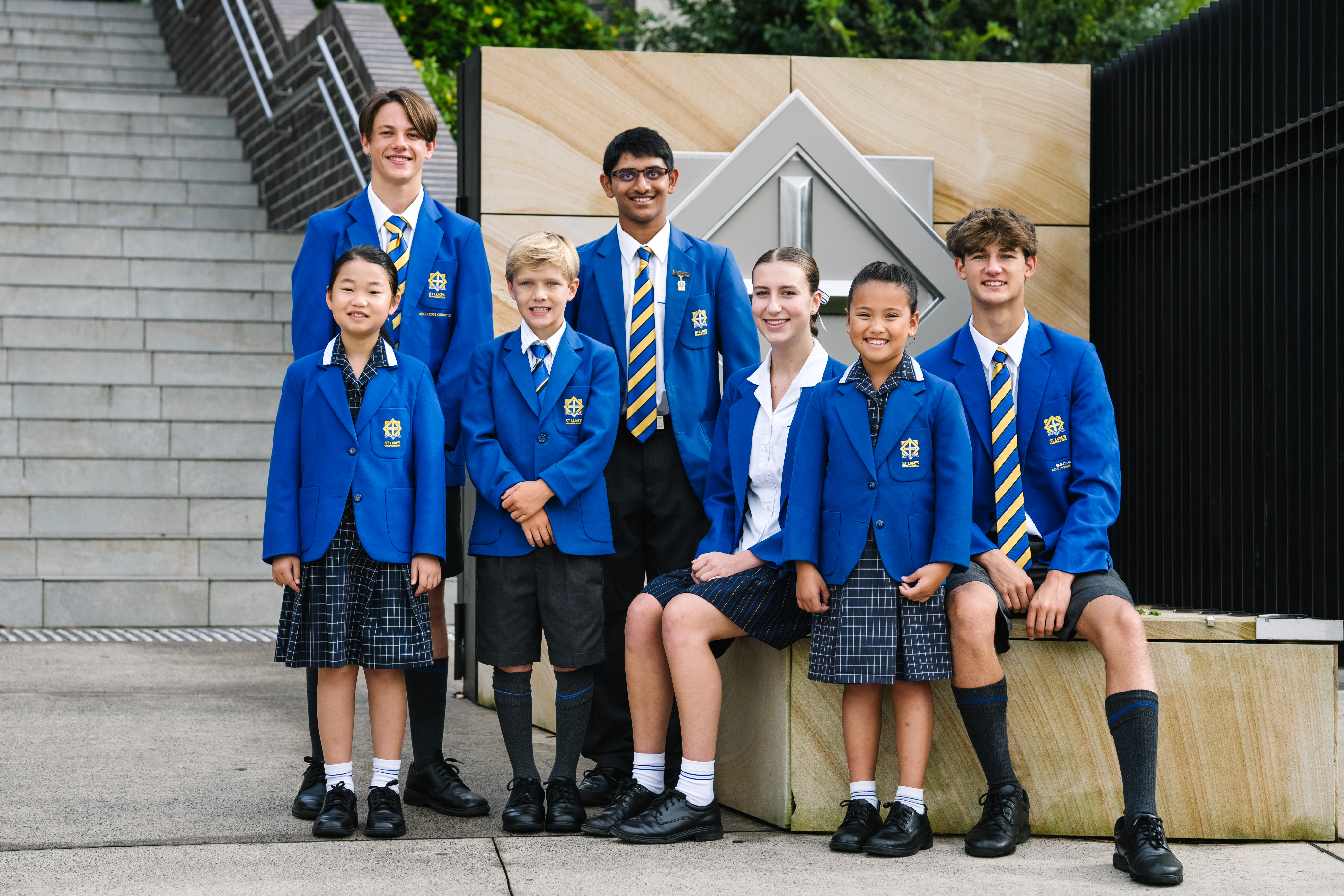 Students wearing uniforms